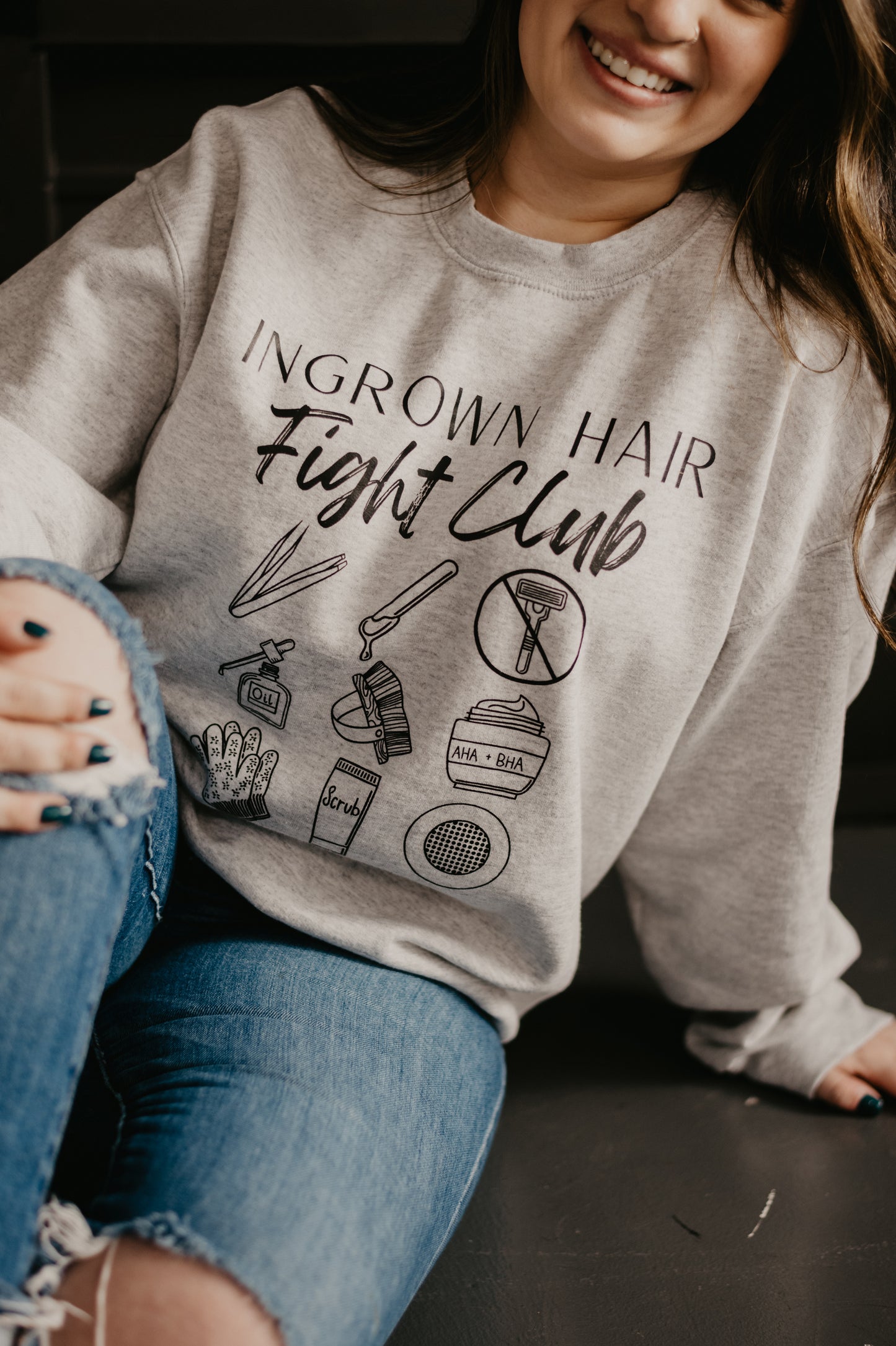 Ingrown Hair Fight Club Crewneck