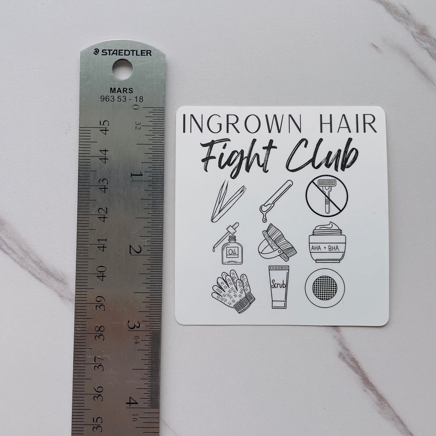 Ingrown Hair Fight Club Sticker